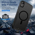 Strong Magnetic Heavy Duty Case for iPhone XR, Military Grade Drop Tested, 6.1 inch, Black