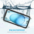 Lanhiem IP68 Waterproof Case for iPhone 15, Dustproof, Shockproof, Built-in Screen Protector, 6.1 inch, Black/Clear