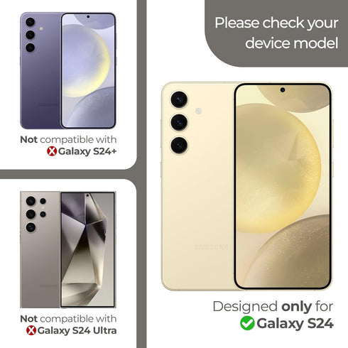 ArmorSuit 2 Pack Screen Protector for Samsung Galaxy S24 (6.2"), Case Friendly MilitaryShield HD Clear Film