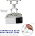 VIVO Universal Adjustable Ceiling Projector Mount for Regular and Mini Projectors, White, MOUNT-VP01W