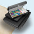 Golden State Art Archival Folio Storage Box 11x14, Clamshell Design with Metal Edge for Preserving Photos, Documents,
