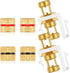 12 Pieces Banana Jack Binding Post Keystone Jack Insert with Black and Red Rings for Audio Speaker Connector