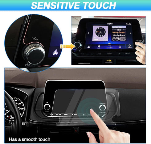 Autorder Screen Protector for 2021-2025 Nissan Rogue S SV Accessories, 8-inch Tempered Glass Film Touchscreen Protector