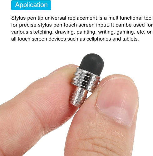 MECCANIXITY 20pcs Stylus Pen Fine Tips, 5/6/7/8mm Conductive Rubber Capacitive Touch Screen Pens, Soft Universal