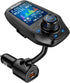 Upgraded Bluetooth FM Transmitter for Car, Wireless Radio Adapter Kit with 1.8" Color Display, Hands-Free Call, USB