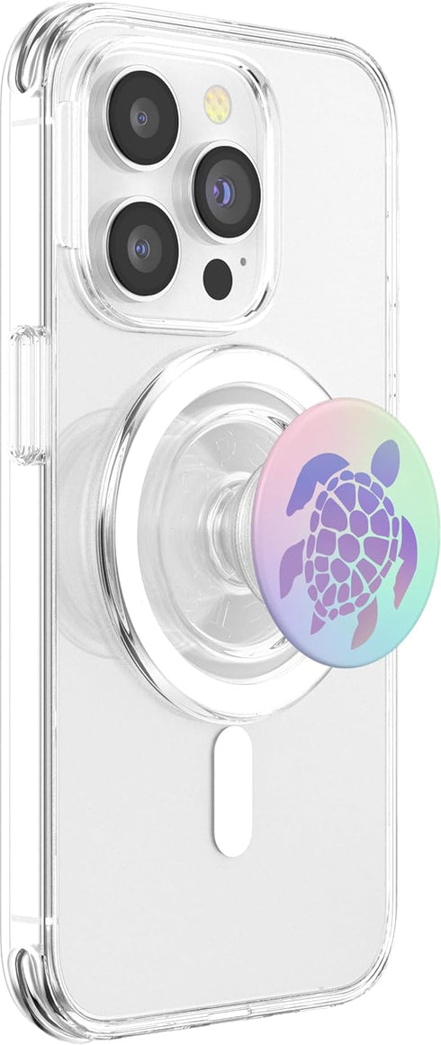 Purple Teal Sea Turtle PopSockets PopGrip for MagSafe