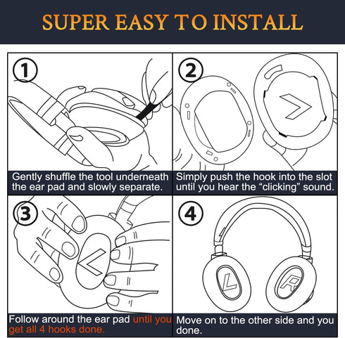SOULWIT Cooling Gel Earpads Replacement for Plantronics BackBeat Pro 2, Voyager 8200 UC Headphones, Noise Isolation Foam