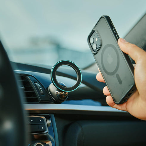 MagSafe Car Mount with 20 Super Strong Magnets, All-Metal Magnetic Phone Holder for Car Dashboard, 360° Rotation