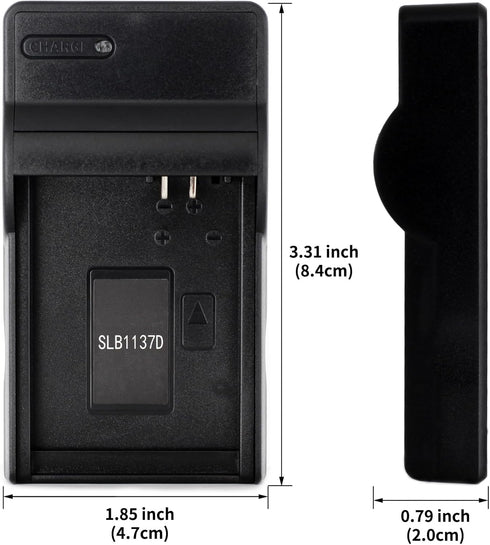 SLB-1137D USB Charger for Samsung i100, i80, i85, NV100HD, NV103, NV106 HD, NV11, NV24HD, NV30, NV40, TL34HD Camera and