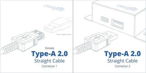 2.0 10ft) USBGear USB Hi-Speed A to A High Performance Extension Cable (Clear