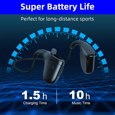 ZIOCOM Bone Conduction Headphones, Foldable Open Ear Bluetooth 5.3 Sports Wireless Earphones with Mic, IPX6 Waterproof