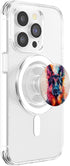 Watercolor Splash Colorful German Shepherd Dog PopSockets MagSafe PopGrip for iPhone