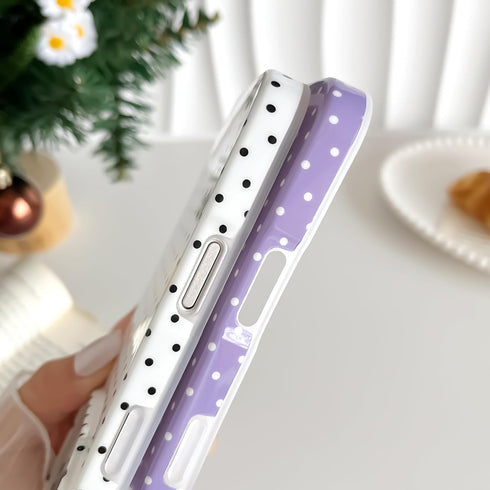 Yeddabox 17 for iPhone Pro Max Case Cute Polka Dot Phone Case Soft TPU Slim Shockproof Phone Cover for Women Girls