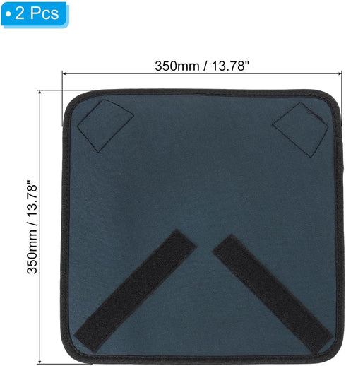 PATIKIL Camera Protective Wrap, 14"x14" Lens Wrap Cloth with Thick Protective Neoprene, Lens Pouch Bag with Hook and Loop for Lens, SLR, Black Grey