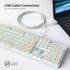 iTastatur 104-key Typewriter Keyboard Punk Gaming Retro Keyboard LED Ice Blue Backlit Cute Keyboard with Wired USB