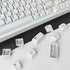 Guffercty kred 128 Keys Minimalist White Keycaps, XDA Profile Dye-sub PBT Keyboard Caps for 60% 65% 75% 96% Mechanical
