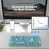 MOFII Wireless Bluetooth Keyboard, Retro Round Keycaps Typewriter Keyboard, Bluetooth 5.1 for Home/Office