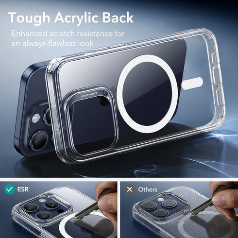 ESR Clear Case for iPhone 15 Pro Max, MagSafe Compatible, Military-Grade, Scratch-Resistant, Classic Series, Yellowing