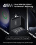 INIU 2-Port 45W S23 16 15 14 USB C Charger, Super Fast Charger Type C, Mini Foldable PD PPS USB C Wall Charger Block by