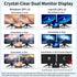 YUANSHAN 10-in-1 4K 100W 1 3.0, 2 2.0, 3.5mm Docking Station Dual Monitor, USB C Hub with Dual HDMI, VGA, PD, x USB x
