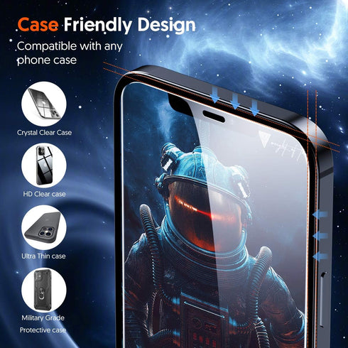 Fotbor iPhone 12 Pro Privacy Screen Protector - 2X Anti-Spy, Shatterproof, Full Coverage 9H Tempered Glass for iPhone