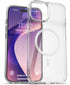 ENCASED Clear Case for iPhone 15 with Removable Magnetic Grip, Flat Collapsible Phone Holder, Compatible with MagSafe