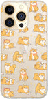 Blingy's iPhone 13 Pro Case (6.1 inch), Cute Shiba Inu Dog Cartoon Design, Transparent Soft TPU Protective Clear Case