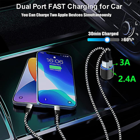 Car Charger Fast Charging for Moto G Stylus 5G 2021-2023, 30W Adapter Quick Charge 3.0 with 6FT USB Cable