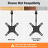 ELIVED Flip Down Ceiling TV Mount for Most 14-40 Inch TVs, Height Adjustable Full Motion Bracket 360° Swivel, Max VESA
