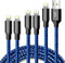 cugunu iPhone Charger, 5 Pack 3/3/6/6/10FT Apple MFi Certified USB Lightning Cable Nylon Braided Fast Charging Cord for
