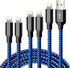 cugunu iPhone Charger, 5 Pack 3/3/6/6/10FT Apple MFi Certified USB Lightning Cable Nylon Braided Fast Charging Cord for