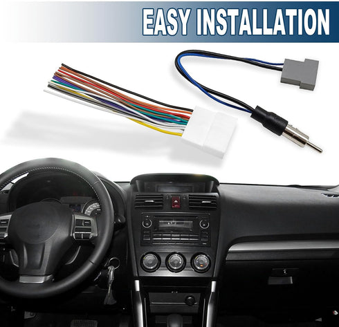 SYudwen 2008-2013 2011-2014 Radio Wiring Harness Connector Compatible with Nissan Pathfinder Armada Rogue, Subaru