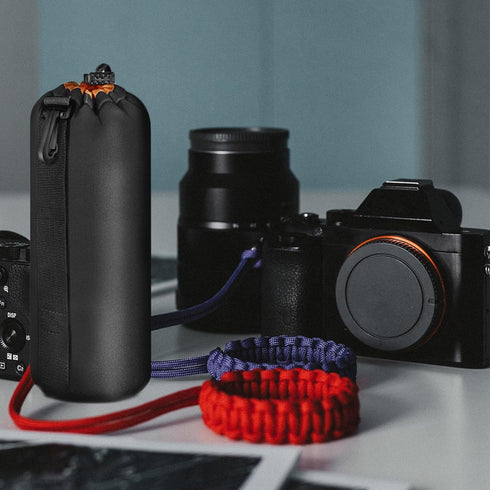 BESPORTBLE Neoprene Camera Lens Pouch with Buckle Shockproof Protective Case for DSLR and Mirrorless Lenses Lightweight