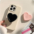 Rookii 2Pcs Heart-Shaped Silicone Mobile Phone Grip Stand,Collapsible Cellphone Finger Grip Holder for Smartphone
