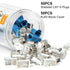RJ45 Connectors, 50PCS Shielded Pass Through Connector, Cat 6 Gold Plated 3 Prong 8P8C with 50PCS Strain Relief Boots