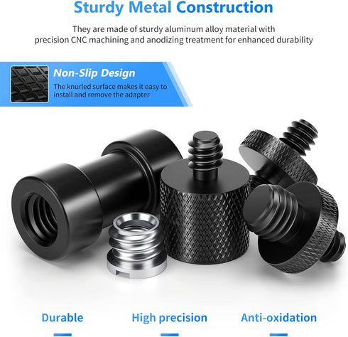 Neewer Camera Screw Adapter, 22 Pieces 1/4” to 1/4” and 1/4” to 3/8” Tripod Mount Screw Adapter Converter Set