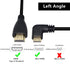 50cm 19.6inch CERRXIAN High Speed Gold Plated Mini HDMI Left Angle Male to HDMI Male Cable (Black) L