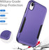 Heavy Duty Protection Case for iPhone XR, Shockproof Dropproof Dustproof Anti-Scratch Cover (Purple)