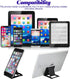 24 Pcs Adjustable Cell Phone Stand, Universal Foldable Multi Angle Pocket Stand for Desk (Black)
