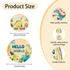 13Pcs Set Baby Monthly Milestone Cards Sign - Double Sided Dinosaur Milestone Cards, Dino Pattern Wooden Circles Discs