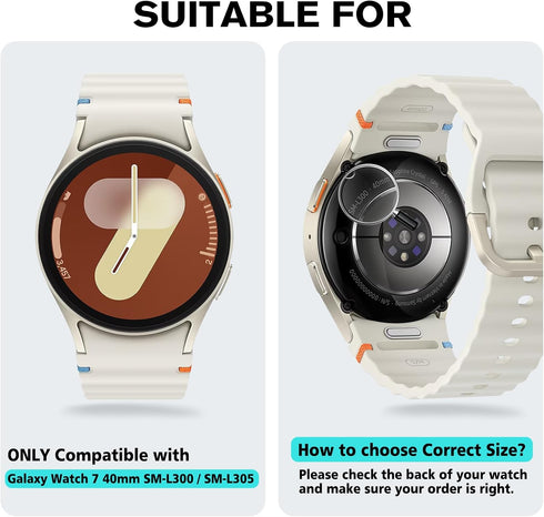 4 Pack Fintie Case for Samsung Galaxy Watch 7 40mm 2024, Premium Soft TPU Screen Protector All-Around Bumper Shell