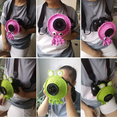 Saycker Shutter Huggers, Camera Buddies Shutter Hugger Photography Props, Handmade Knitted Lens Accessories Pet