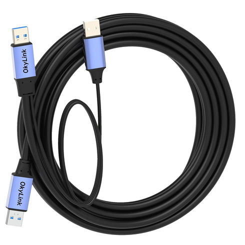 OkyLink 15ft(5M) Active USB 3.0/3.2 Gen 1 Data Cable A Male to