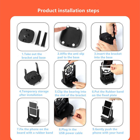 Phone Swing Step Shaking Device, Steps Counter Accessories for Cellphone Pedometer, USB Powered for 2 Phones