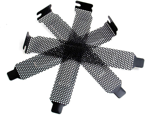 AUEAR 10 Pack Black PCI Slot Cover Hard Steel Filter Blanking Plate with Screws