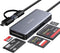 USB C USB3.0 SD Card Reader, 5in1 Multi Card Reader for SD/TF/CF/Micro SD/MS/M2, Drive Free