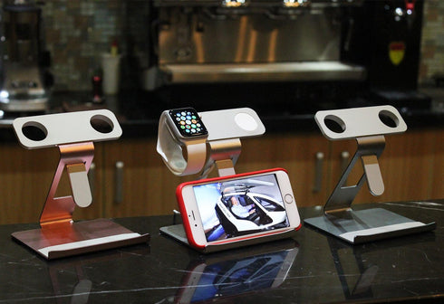 Dual Head Mode Watch Charging Stand Docking Station for Apple Watch Series, Ultra/8/7/6/5/3/2/SE & Airpods