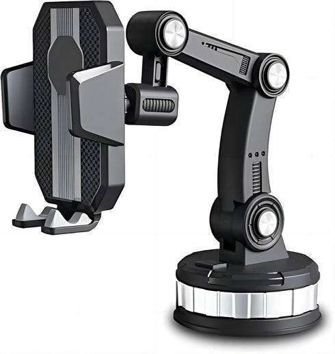Car Phone Mount - Versatile Dashboard Suction Phone Holder, Perfect for Trucks and Cars - Universal Fit, Black Car Phone Holder