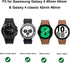 No Gaps Band Genuine Leather with Silicone Replacement Strap for Samsung Galaxy Watch 6/5/4 40mm 44mm, 5 Pro/Classic