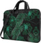 JIPOFD Banana Leaf Green Print Structured Laptop Bag Oxford Cloth Briefcase Padded Shoulder
